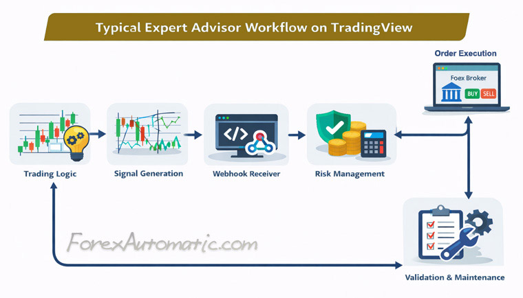 Typical Expert Advisor Workflow on TradingView..